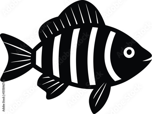 yellow perch illustration on white background  bri.eps