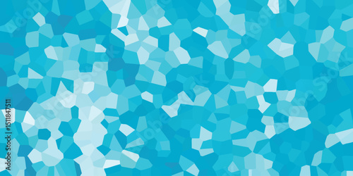 Abstract mosaic background in shades of blue and cyan creating a geometric artistic pattern for various design purposes