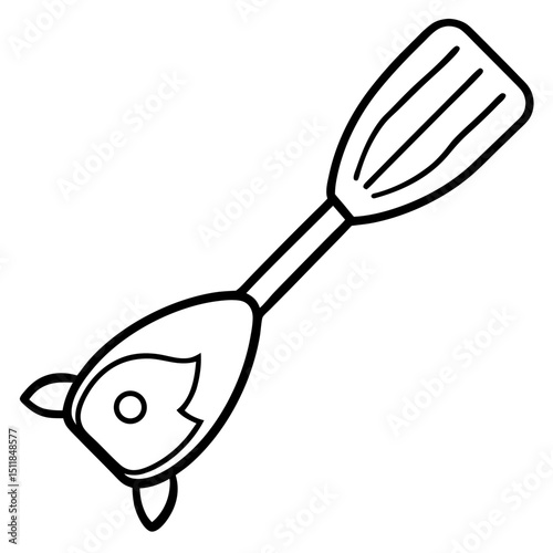 hand drawn illustration of a spoon