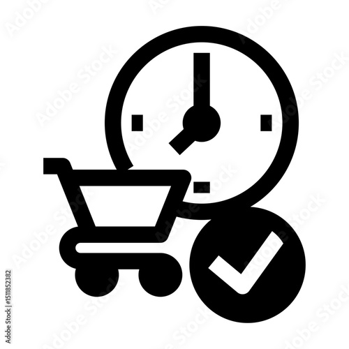 Market operation time icon