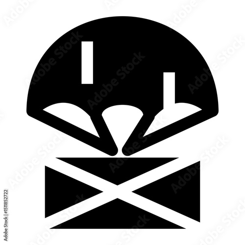 Parachute delivery icon