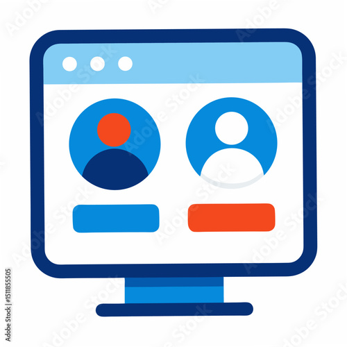 CRM interface icon on white background
