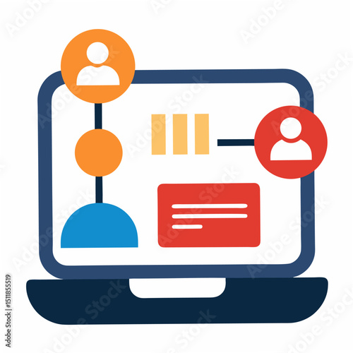 CRM interface icon on white background