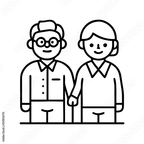 Two people likely representing elderly care 