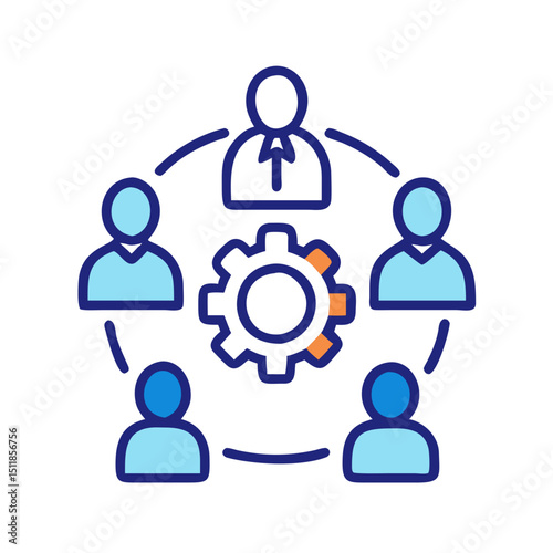 Group of the people interconnected 