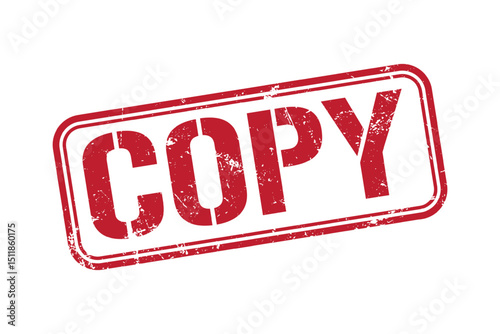 Red grunge copy stamp