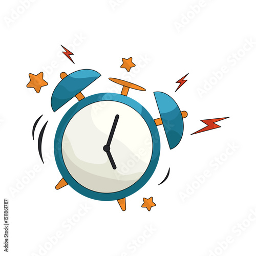 Illustration of Ringing Alarm Clock