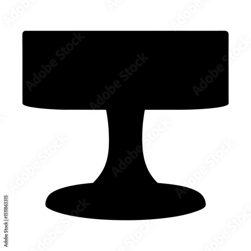 Stylized table silhouette with a unique, modern, and artistic minimalist design