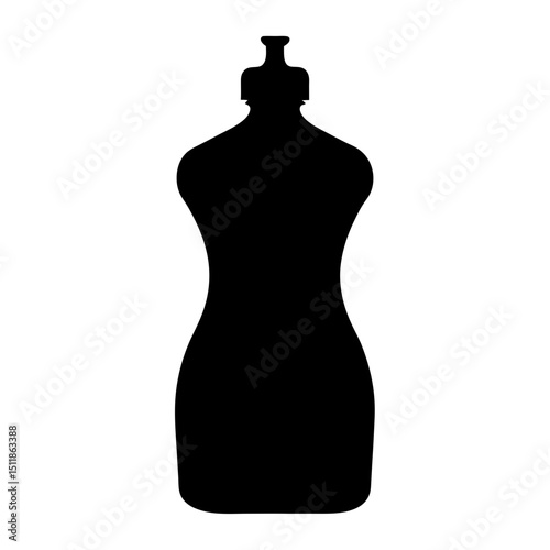 Black silhouette of a liquid soap or dish soap bottle on white