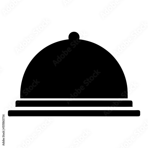 restaurant cloche icon on white background