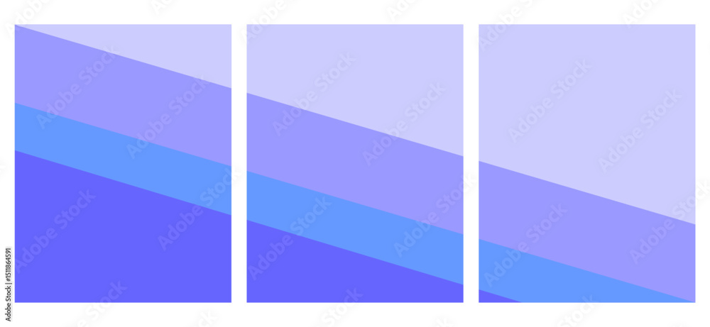 Fototapeta premium vector illustration of a set of blue banners