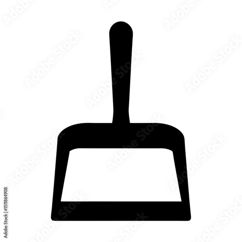 silhouette of a dustpan
