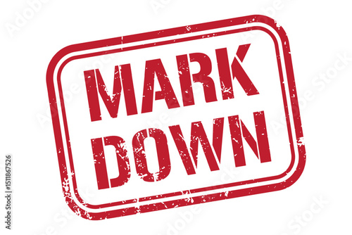 mark down grunge red stamp