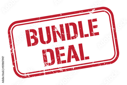 bundle deal grunge red stamp