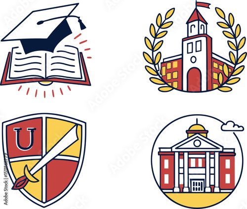 Education icon set