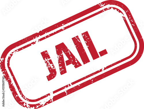 Bild auf Leinwand Jail grunge red stamp