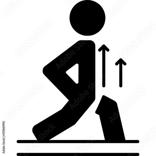 Walking Lunge Icon