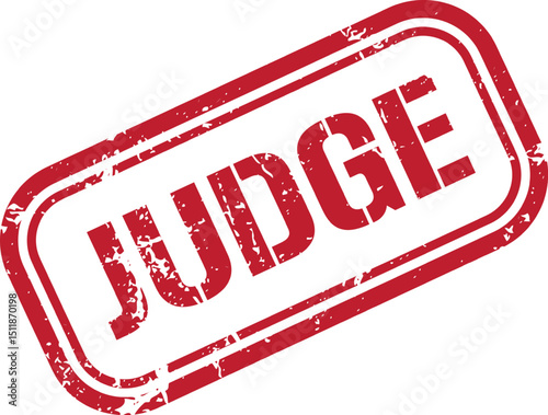Judge grunge red stamp