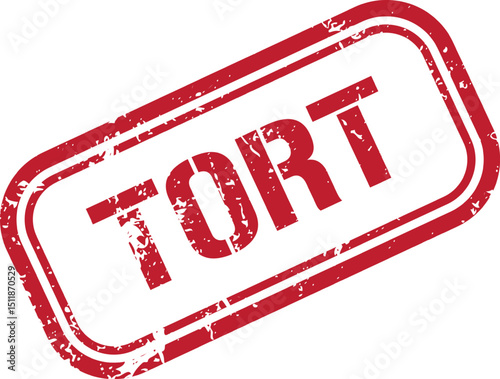 Tort grunge red stamp