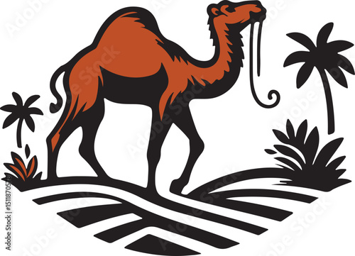  Camel design with white background vector illustration art.