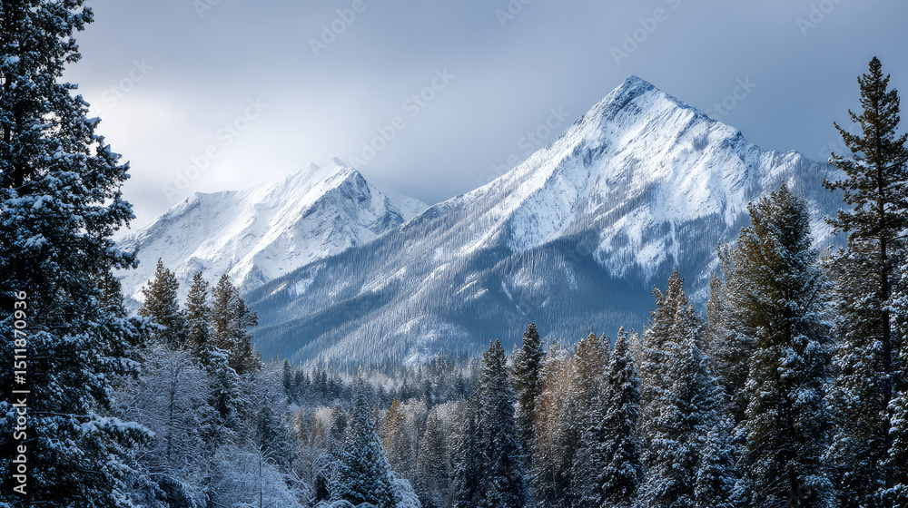 Fototapeta premium Mountain view above clouds flowers and blooming bushes at sunset sunbeams. Calm close-up beautiful landscape, screensaver background, Beautiful panorama. Summer vacation, holiday, amazing nature.
