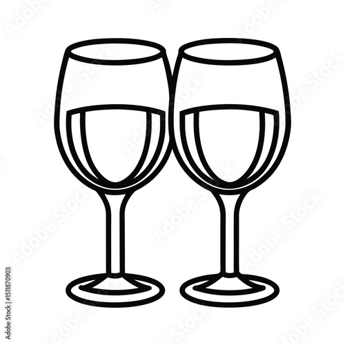 wineglasses line art