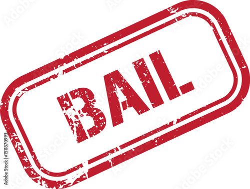 bail grunge red stamp