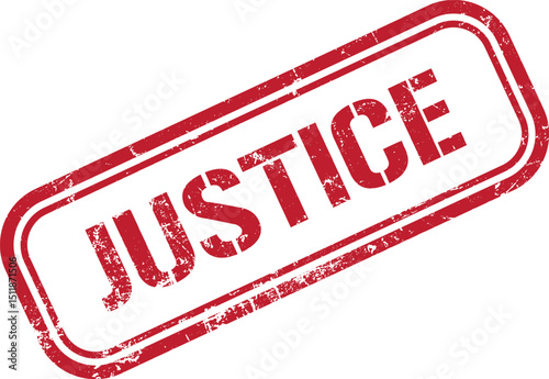 Justice grunge red stamp