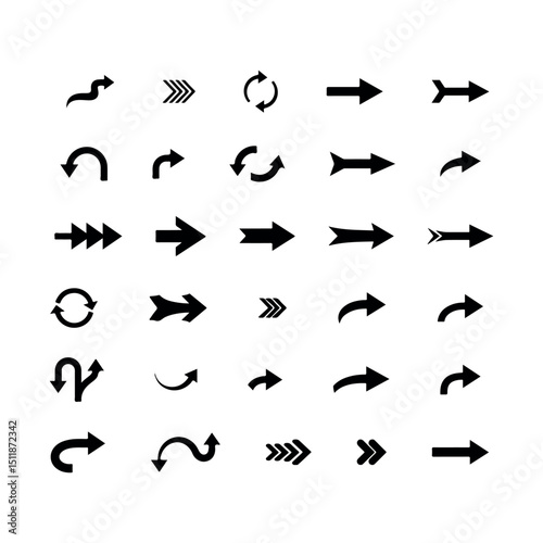 Unique Arrow Icons – Vector Arrow Symbols And Directional Icons.