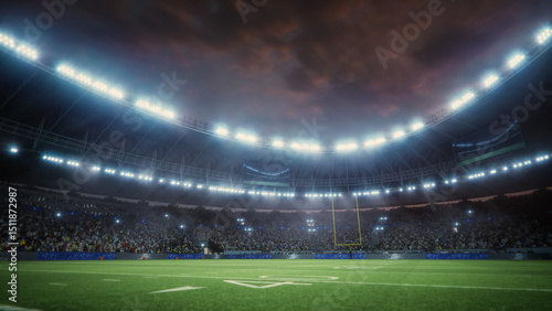 Photos American Football Stadium at Evening