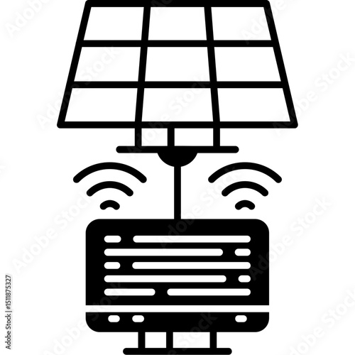 Solar Energy Monitor Icon