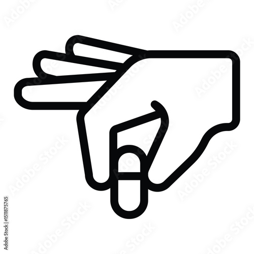 Hand with capsule line icon, pharmacy concept. Vector graphics. Taking drug, medicine sign on white background, style for mobile or design.