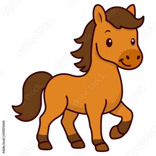 Cute Animal Elements Horse Illustration