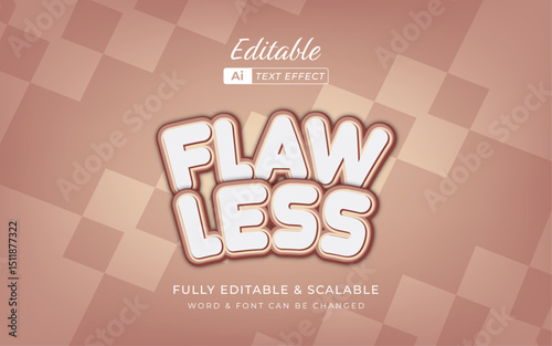 bold flawless 3d text effect. beauty branding product