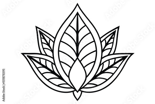 Floral Mandala and Botanical Line Art Set – Modern Decorative Flower and Leaf Designs with Color Accents. seamless botanical pattern of painted oriental motifs on a white background.