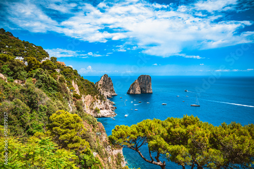 The amazing view on the Faraglioni of Capri
