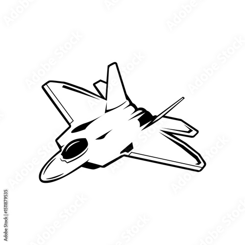 fighter jet vector art illustration