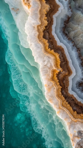 A Mesmerizing Close-up Study of Natural Textures: The Intersection of Water and Stone