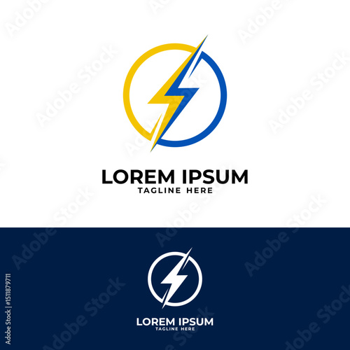 electric lightning bolt logo design
