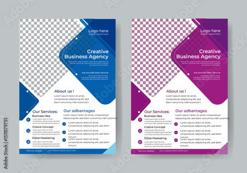 Corporate creative colorful business flyer template business proposal, promotion, advertise, publication, cover .