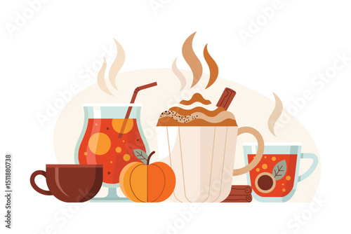 Autumn Drinks Cozy Hot Beverages and Refreshing Fruit Juices