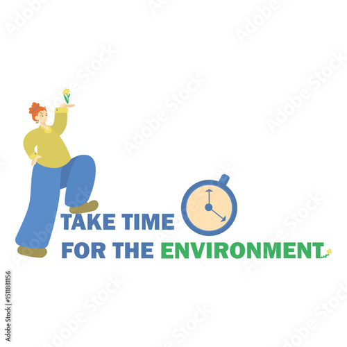 Save nature: say no to plastics and save the planet. The concept of environmental conservation