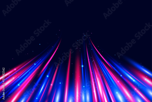 Light streaks blue and pink create a dynamic sense of speed or data flow on a dark background this scalable graphic evokes technology and future energy