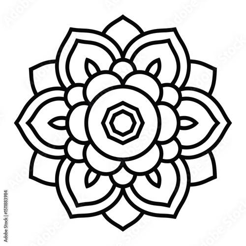 Minimalist Mandala Vector Design

