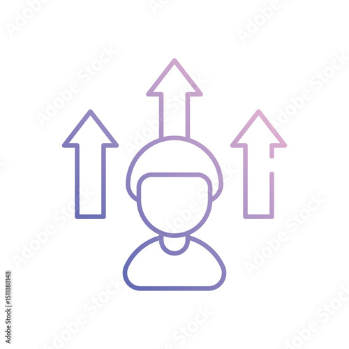 Personal Growth vector icon stock illustration