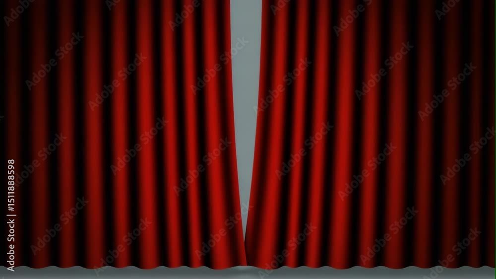 red luxury theater for entertain on background