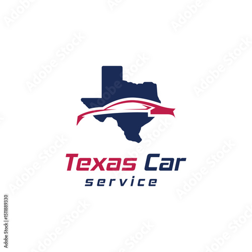 Texas car shop car rental service automotive logo design modern minimal concept