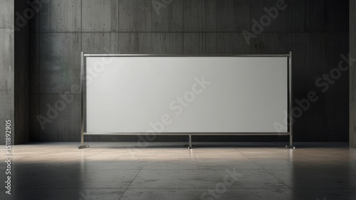 Large White Horizontal Banner Mockup