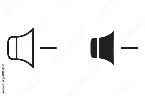 Speaker Icon set. Voice Icon, Vector Illustration