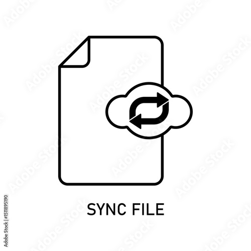 Icon a sync file, isolated against a clean background.